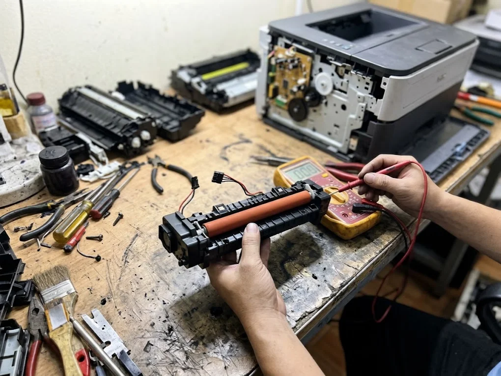 Kỹ thuật kiểm tra cụm sấy máy in Brother khi báo Self-Diagnostic