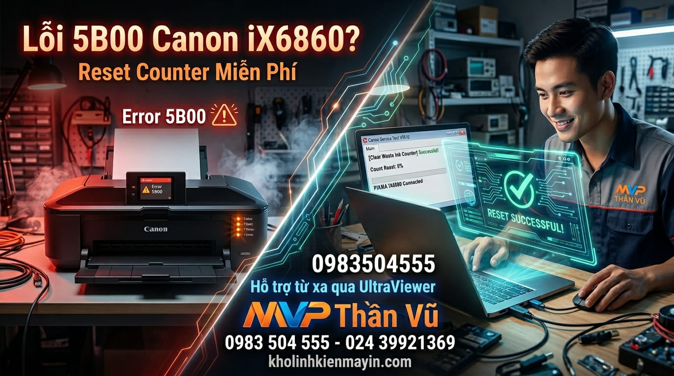 Hướng dẫn sửa lỗi máy in phun màu Canon nhanh chóng và an toàn