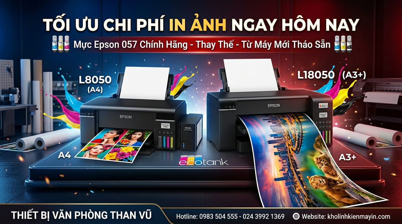 Phân biệt mực Epson 057 chính hãng và mực giá rẻ trên thị trường