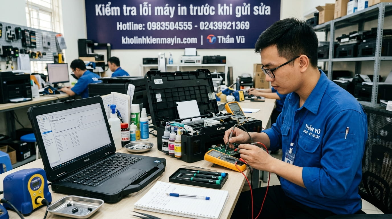 Lưu ý khi gửi máy in phun màu đi sửa tại trung tâm để đảm bảo an toàn và quyền lợi bảo hành.