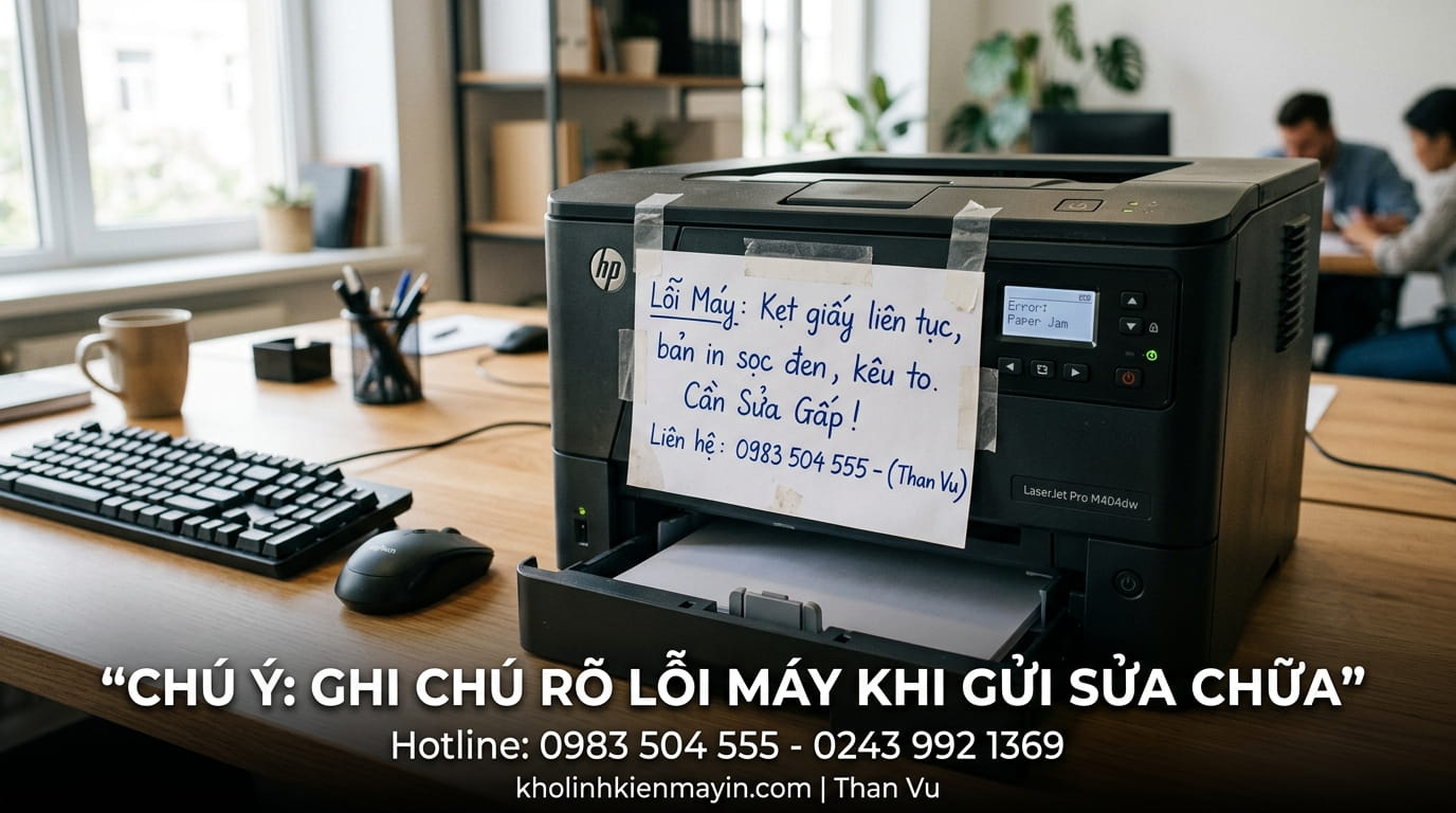 Những thông tin cần cung cấp khi gửi máy in đi sửa giúp kỹ thuật xử lý nhanh và chính xác hơn