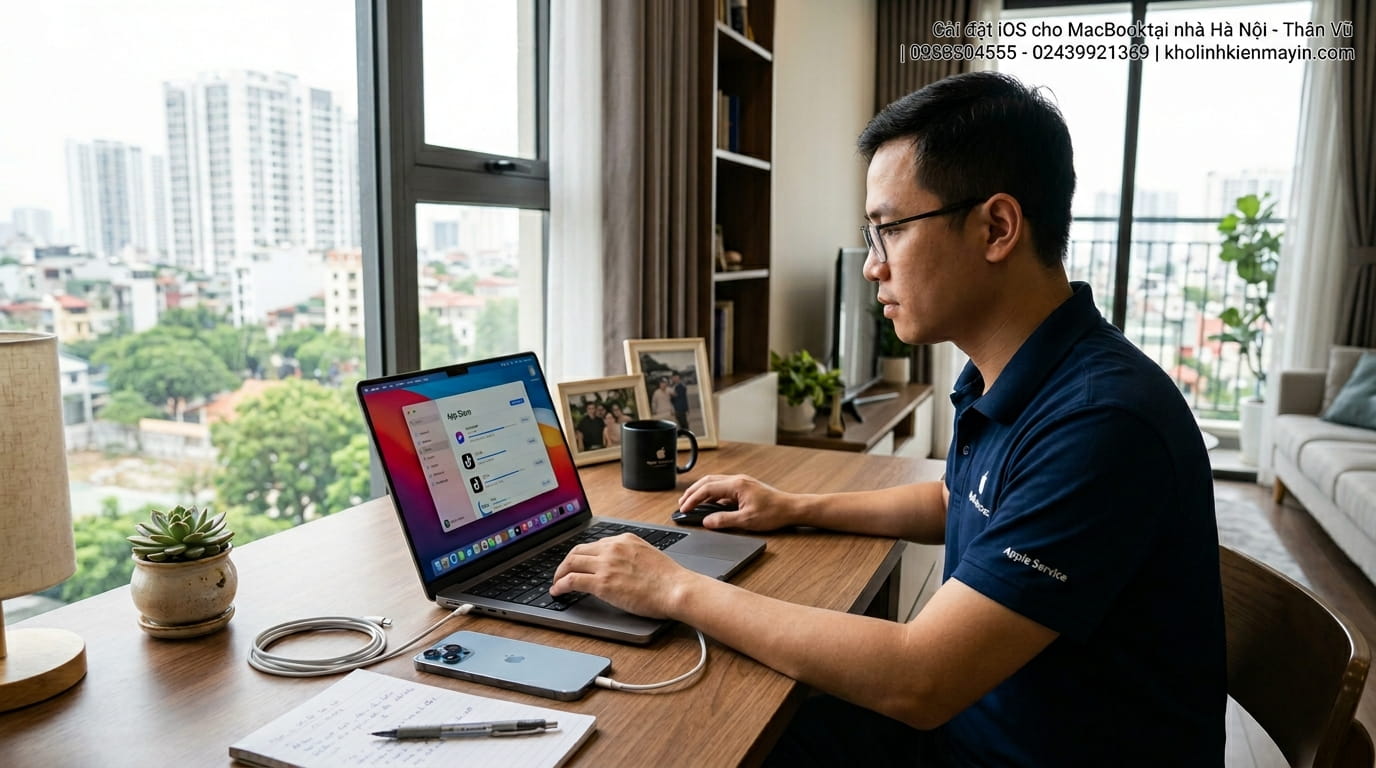 Cài ứng dụng cho MacBook tại nhà Hà Nội, hỗ trợ nhanh, đầy đủ phần mềm cần thiết cho công việc.
