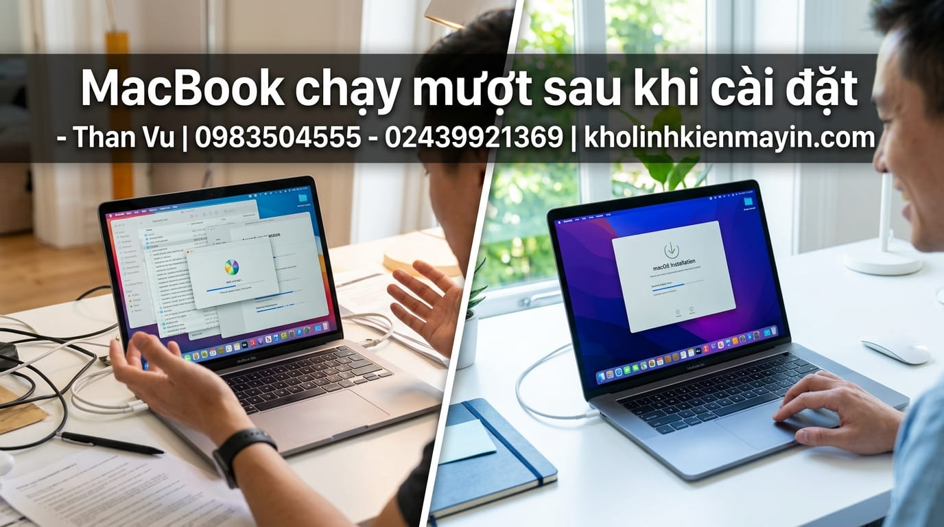 Nhận cài đặt macOS và phần mềm cho MacBook tại Hà Nội, tối ưu hệ thống, chạy mượt ổn định.
