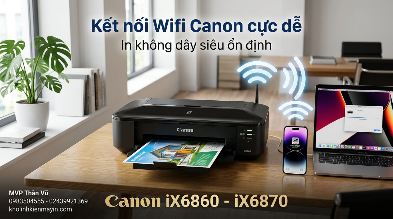 Hướng dẫn in WiFi từ điện thoại với Canon IX6870 nhanh chóng, tiện lợi cho công việc hằng ngày.
