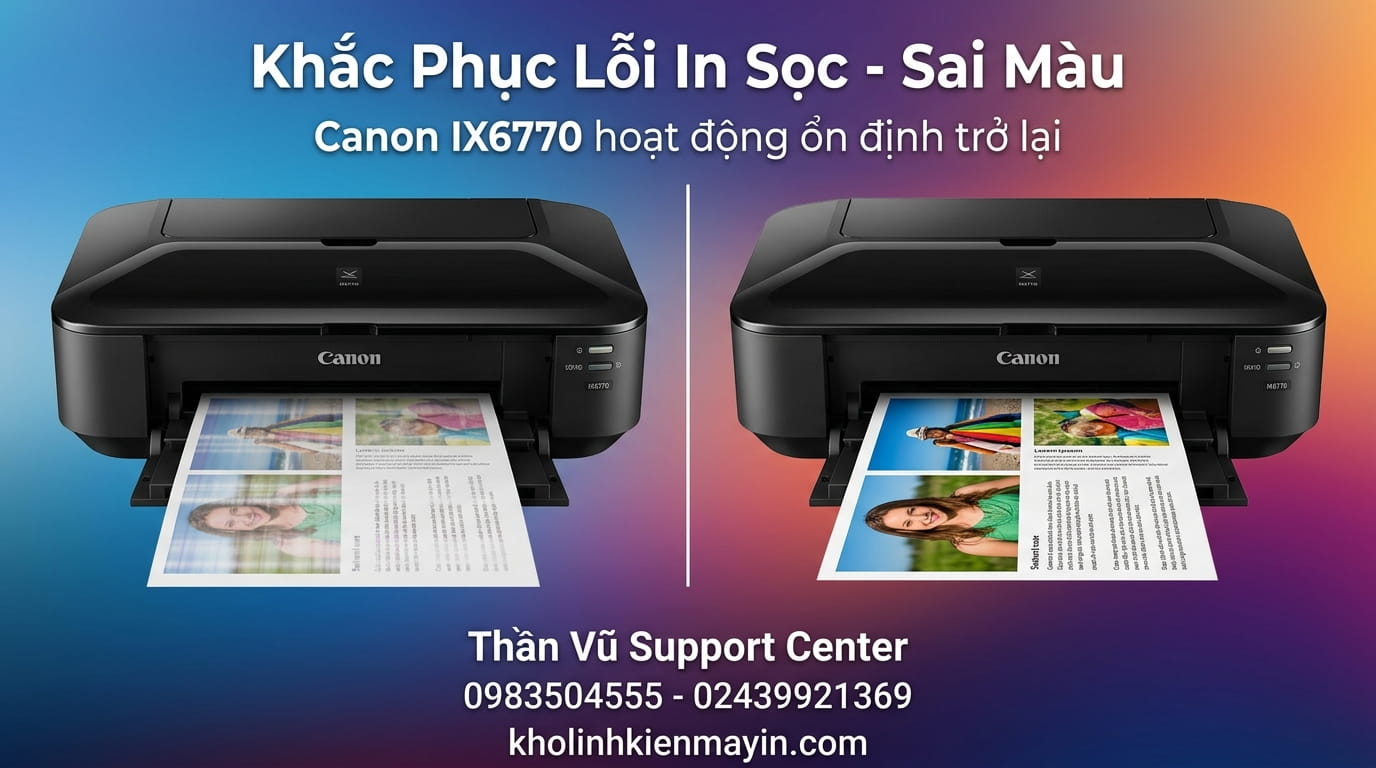 Cách sử dụng máy in Canon IX6770 tiết kiệm mực, hạn chế nghẹt đầu phun và lỗi bản in.
