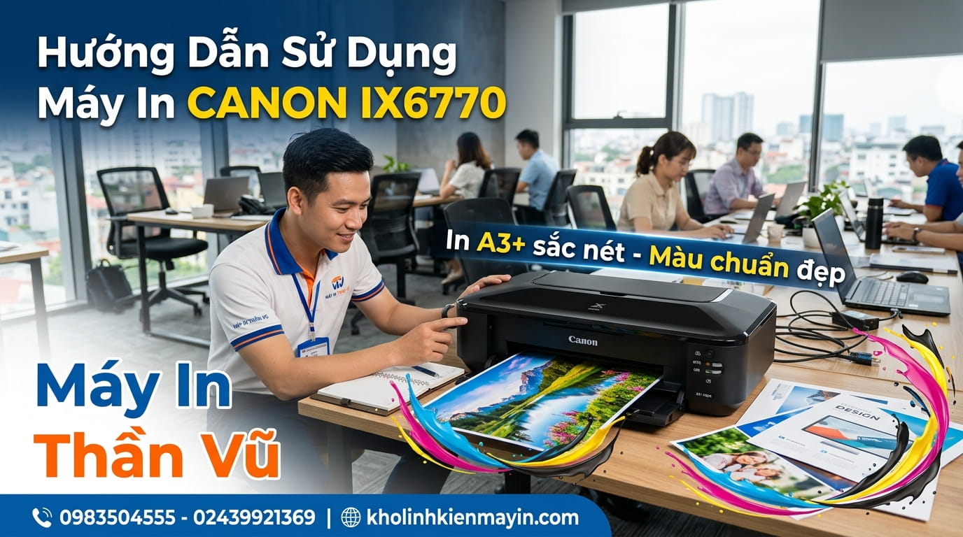 Hướng dẫn sử dụng máy in phun màu CANON IX6770