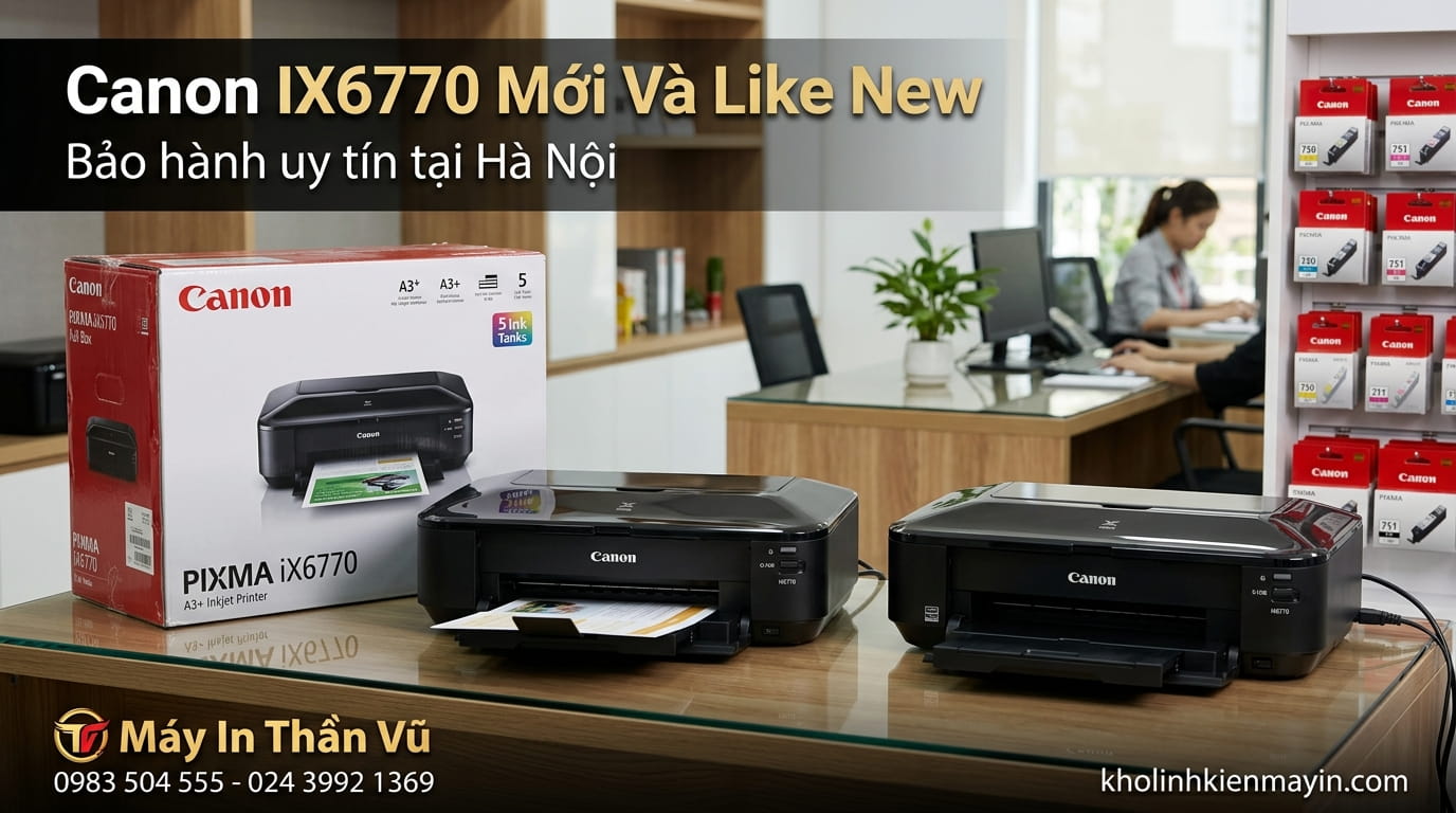 Kinh nghiệm sử dụng máy in phun màu Canon IX6770 bền lâu, hạn chế lỗi đầu in và kẹt giấy.
