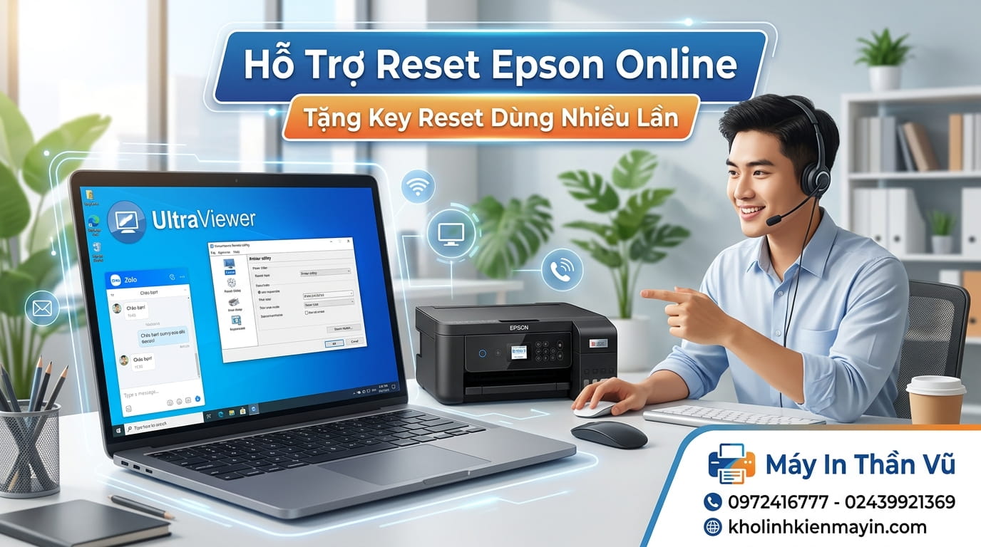 Key Reset Máy In Màu Epson L3210, L5290, L1210, L3250 Chuẩn