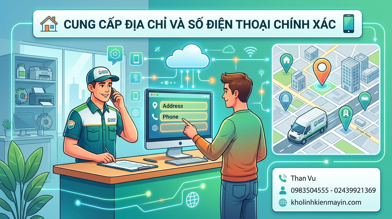 Những thông tin cần cung cấp khi sửa máy in, máy tính giúp kỹ thuật chuẩn bị đầy đủ linh kiện.