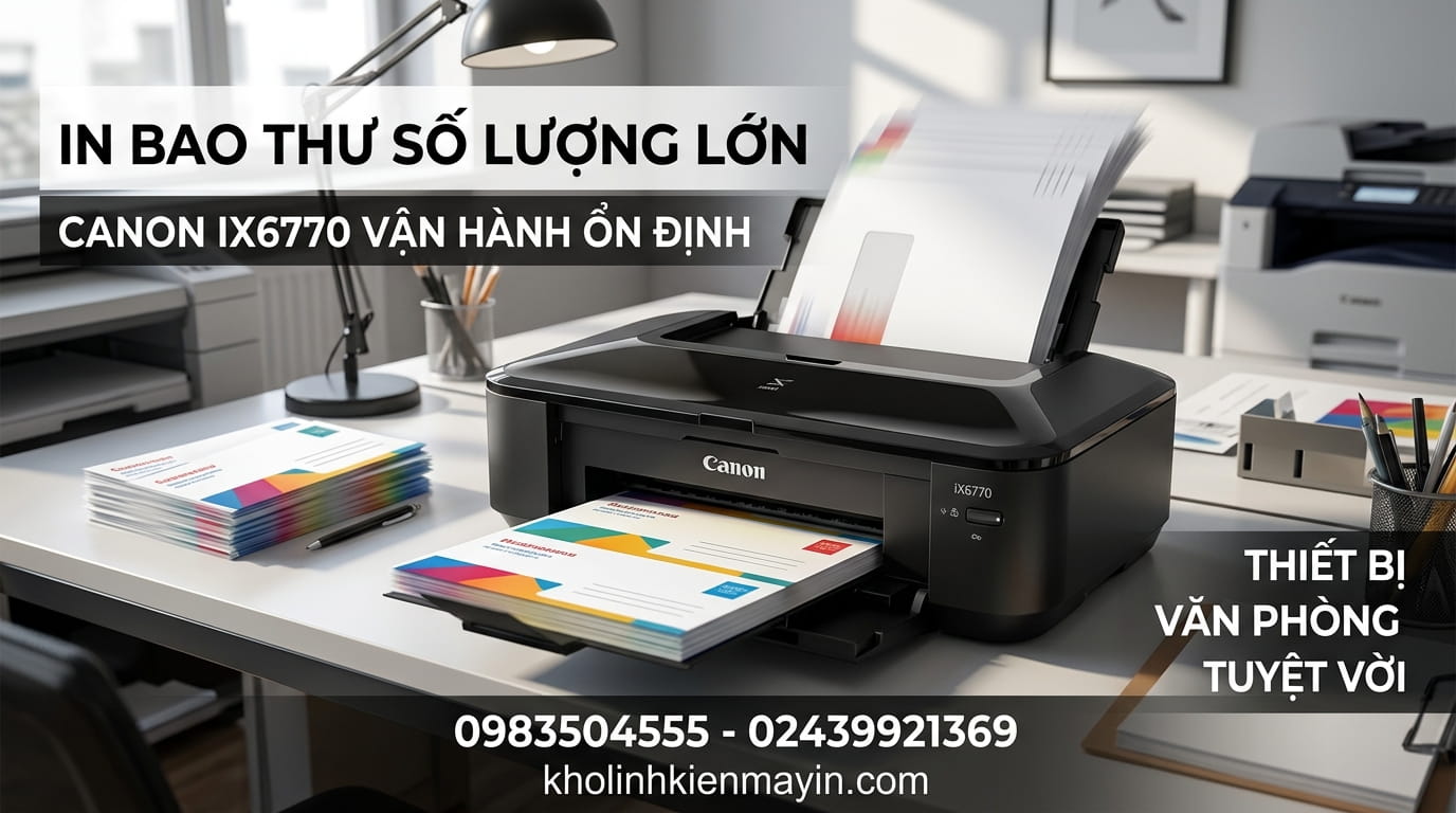 Lựa chọn máy in màu in phong bì, túi giấy gân dày 300g giúp bản in đẹp và hạn chế kẹt giấy.