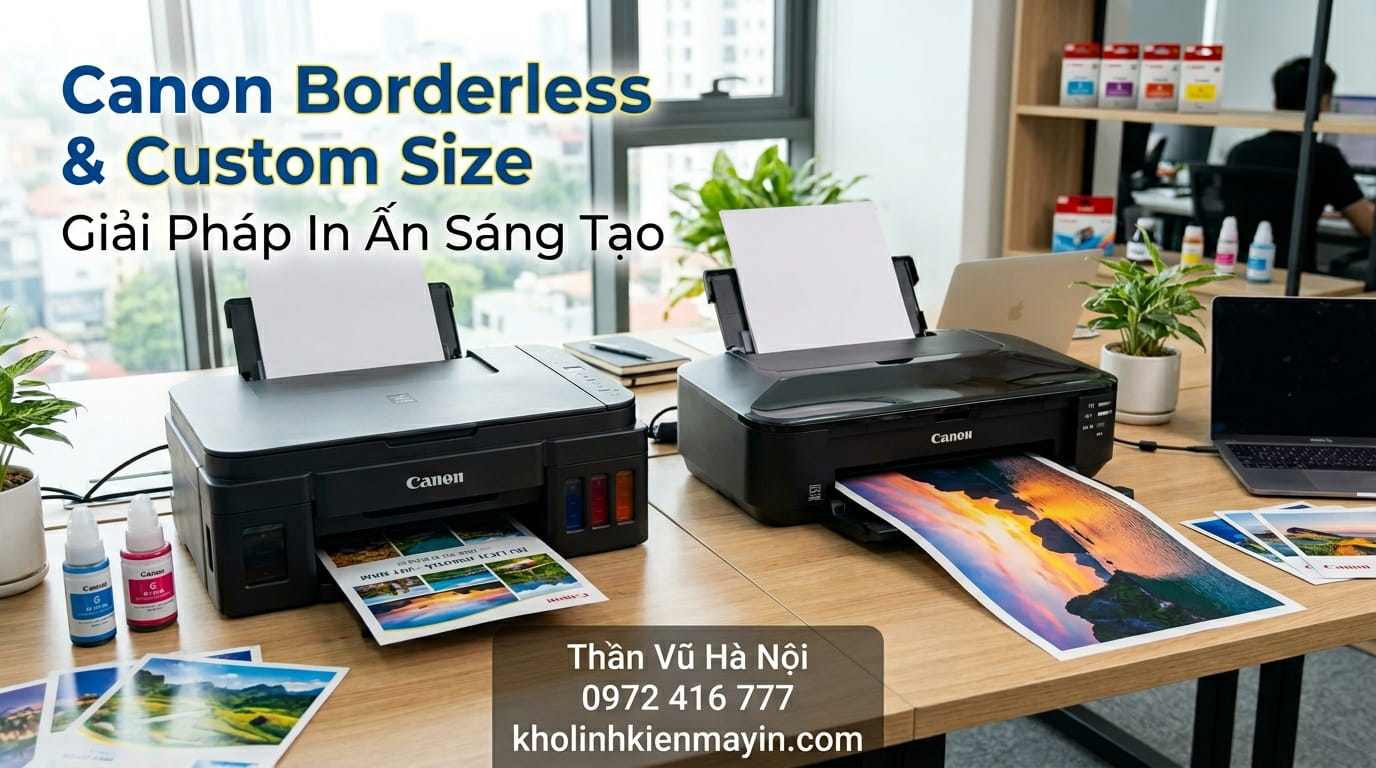 Cách in tràn viền không viền trắng trên Canon hỗ trợ in ảnh quảng cáo và thiết kế chuyên nghiệp.