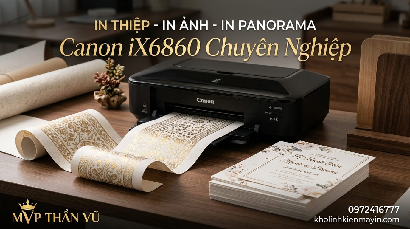Mẹo in banner khổ dài bằng máy in Canon IX6860 giúp bản in sắc nét và ổn định hơn.