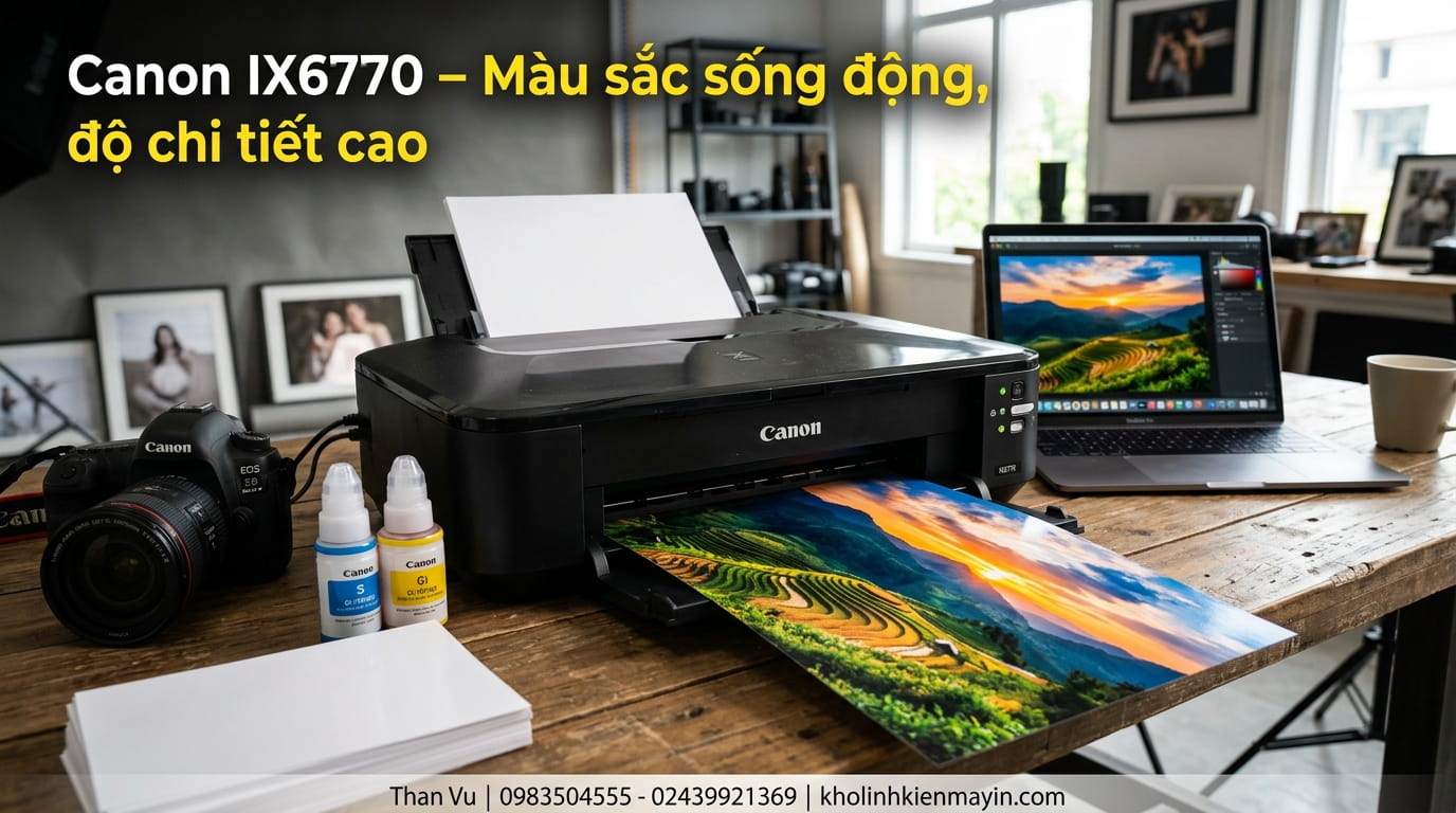 Đánh giá độ bền Epson L1300 và Canon IX6770 – Epson nổi bật về độ bền, Canon dễ bảo trì hơn
