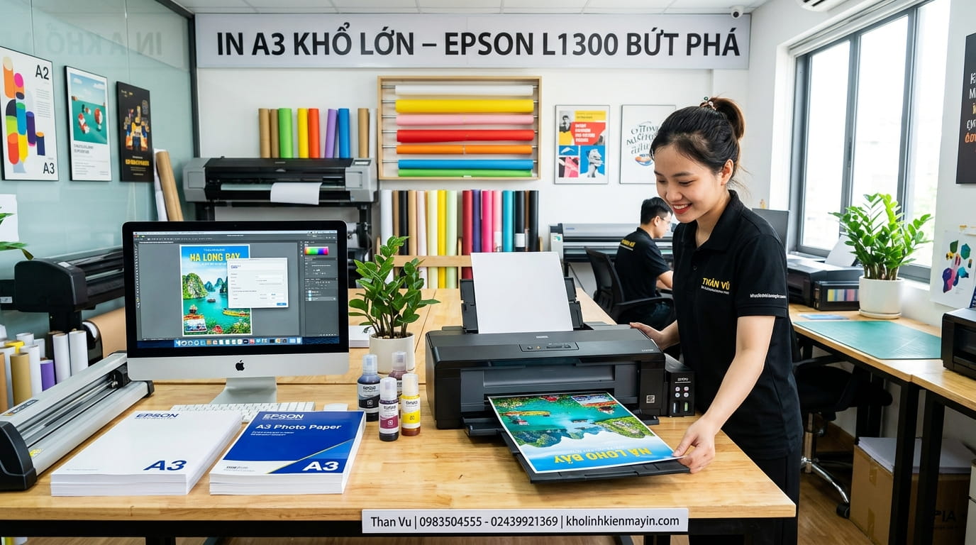 So sánh chi phí mực in Epson L1300 và Canon IX6770 – Epson tiết kiệm mực hơn nhờ hệ thống mực liên tục