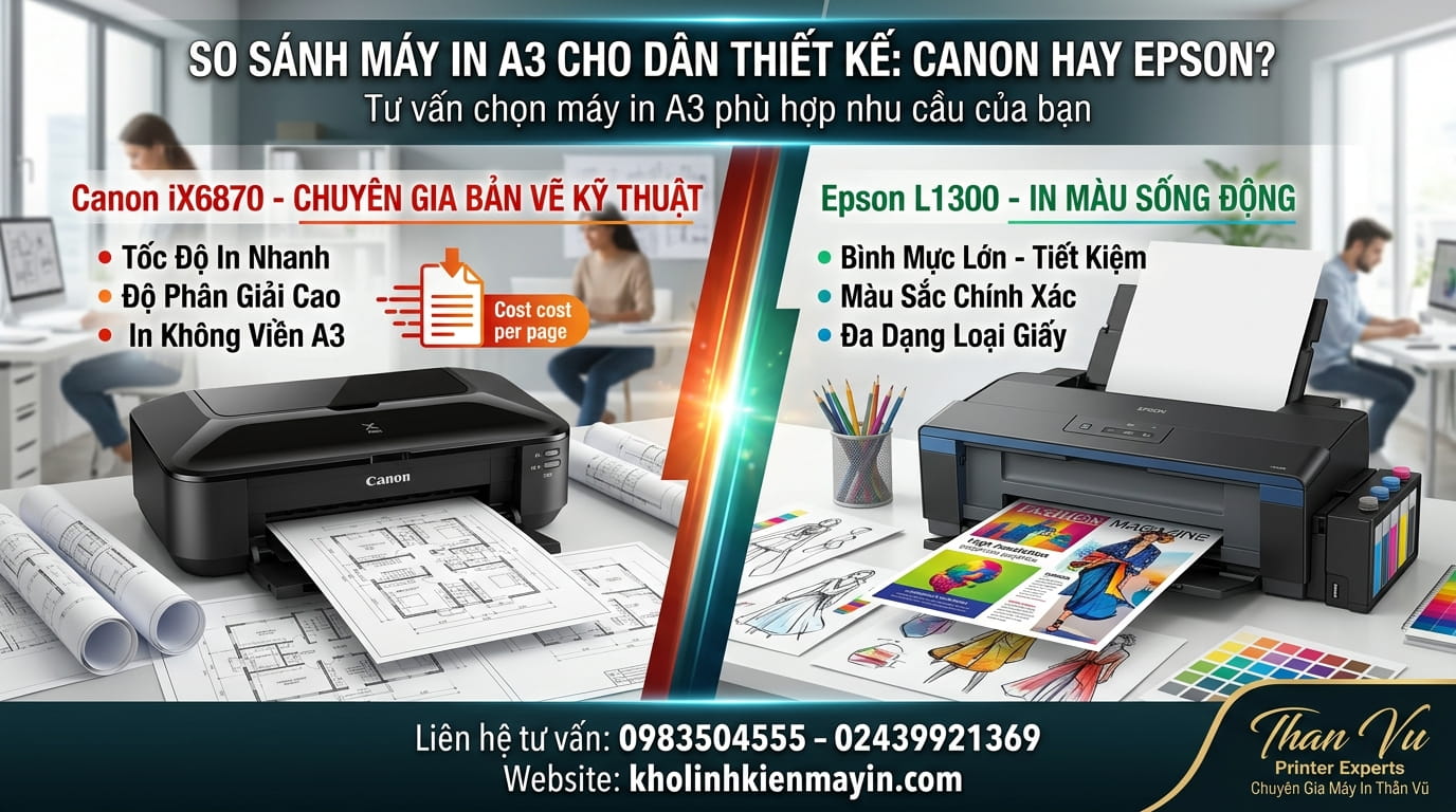 Máy in A3 in bản vẽ kiến trúc chất lượng cao dành cho văn phòng thiết kế