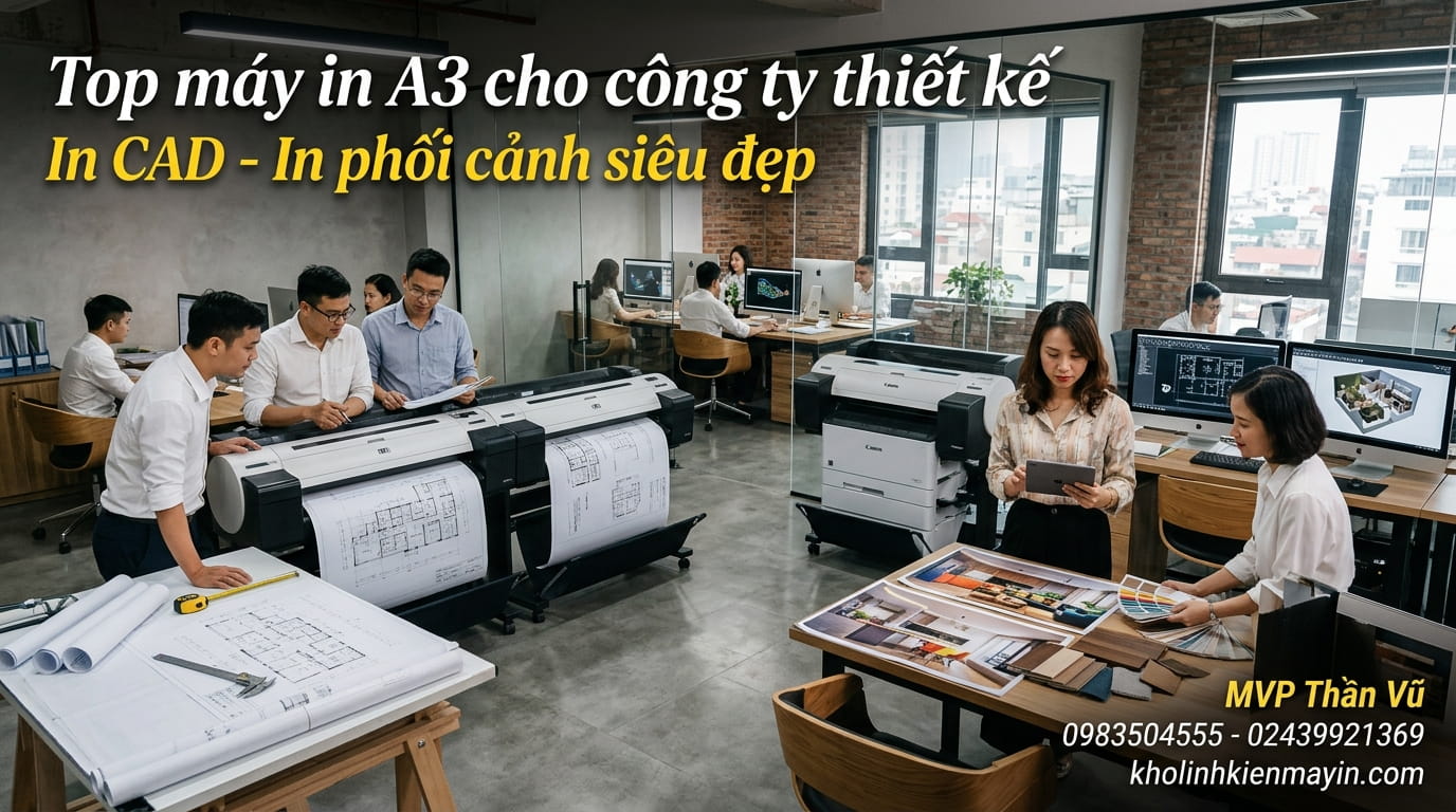 Top 5 Máy In Phun Màu Khổ A3 In Bản Vẽ Ổn Định Đáng Mua Nhất