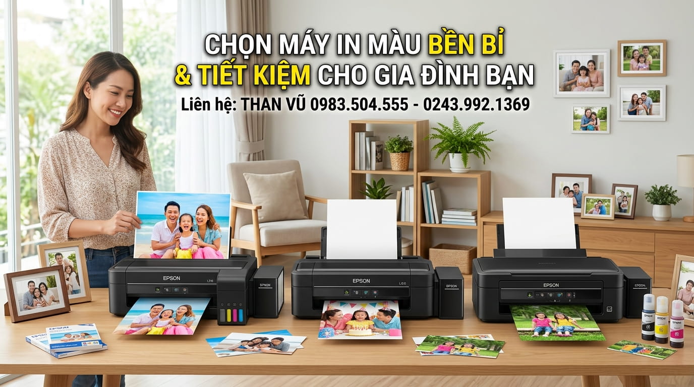 Tư vấn lựa chọn máy in phun màu in tài liệu tranh ảnh gia đình cá nhân bền đẹp rẻ