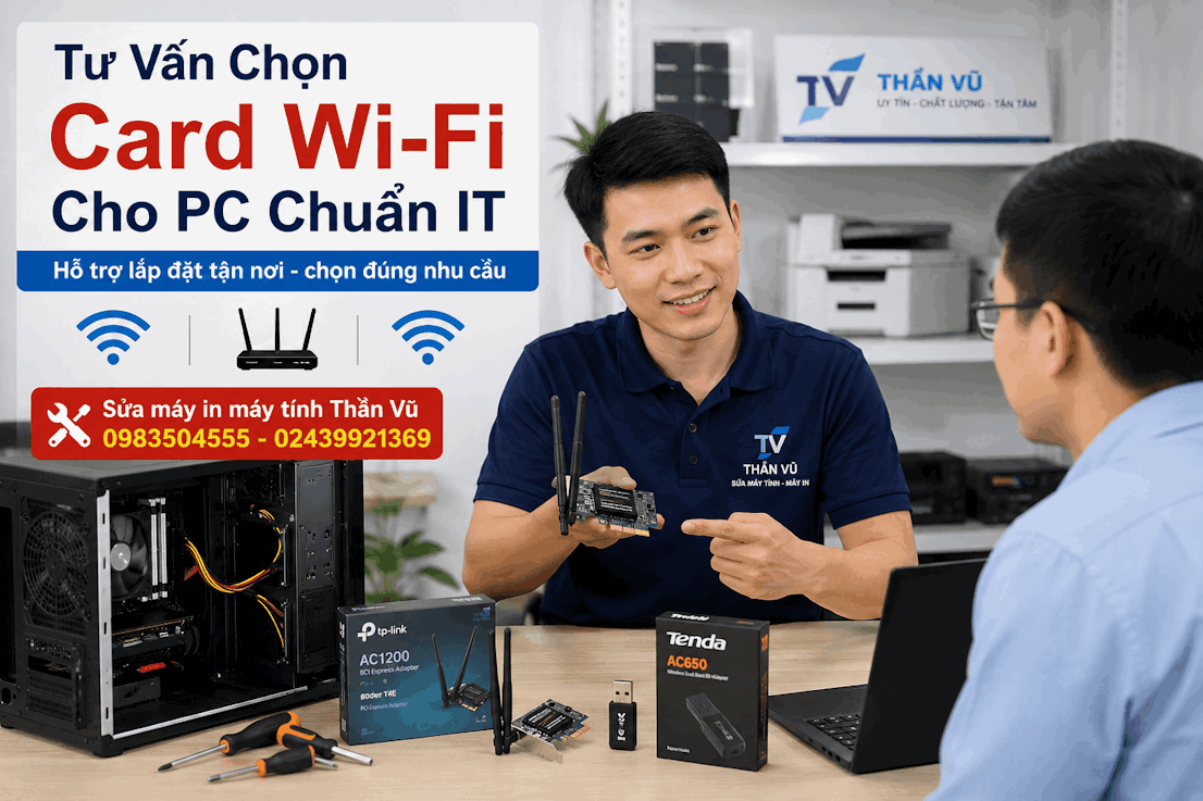 Nên Chọn Card Wi-Fi PCIe Hay USB Wi-Fi Cho PC Tốt Nhất