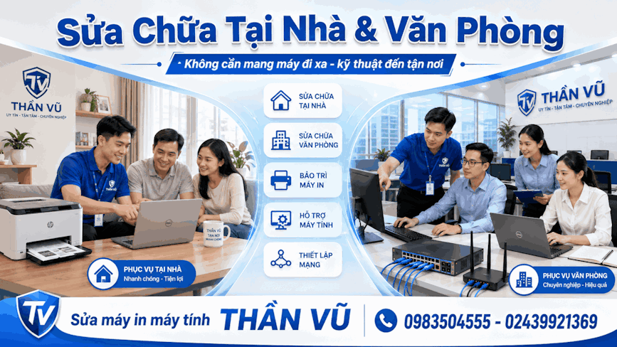 Kỹ thuật viên đến tận nhà sửa chữa thiết bị, tiết kiệm thời gian và chi phí đi lại.