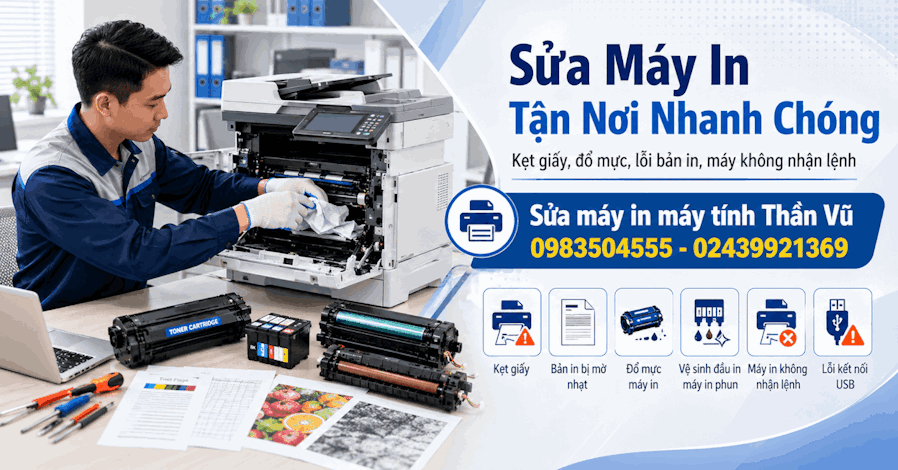Dịch vụ sửa máy tính tận nơi nhanh chóng, phù hợp cho gia đình, văn phòng và cửa hàng.