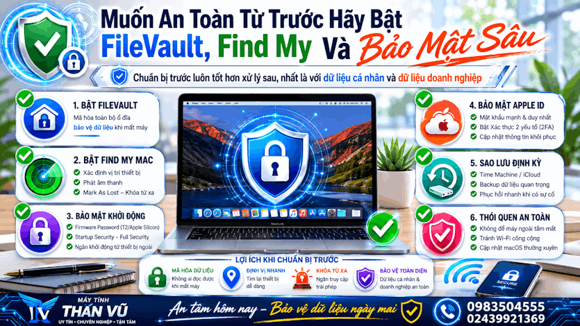 Giải Pháp Bảo Mật Phân Quyền Sâu Cho Mac Tại Thần Vũ

