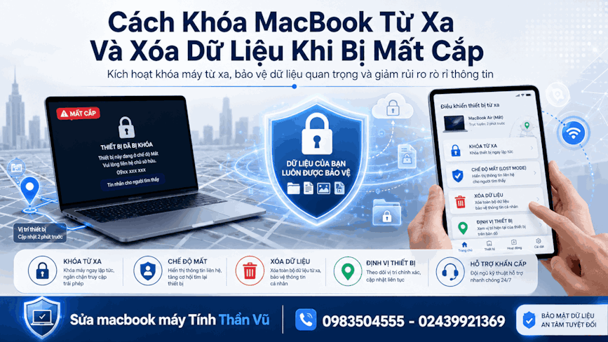Cách Khóa MacBook Từ Xa Và Xóa Dữ Liệu Khi Bị Mất Cắp