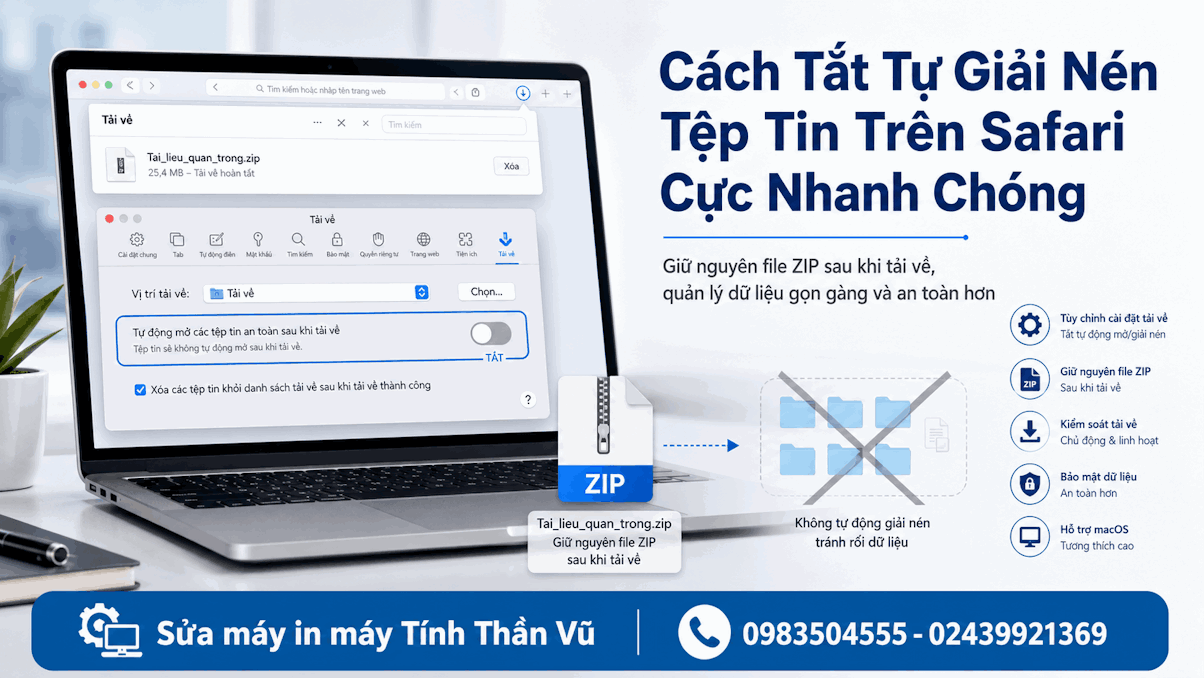 Giữ Nguyên File ZIP Khi Tải Về Bằng Safari