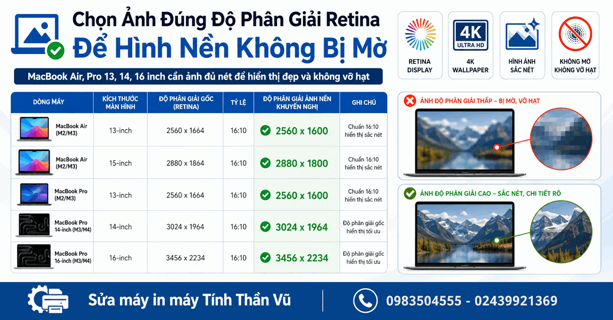 Kích Thước Chuẩn Cần Biết Trước Khi Thay Hình Nền MacBook