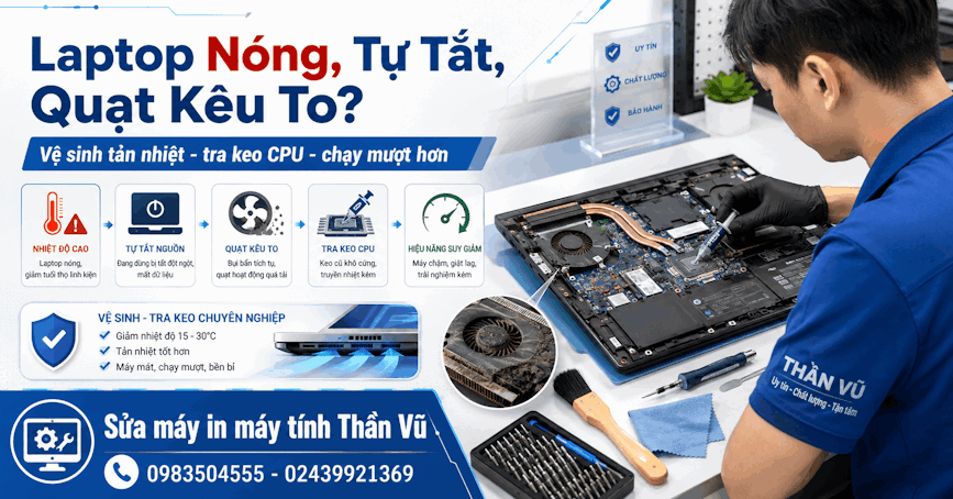 Sửa lỗi máy tính chạy chậm, treo máy, đơ máy và tối ưu hiệu năng.