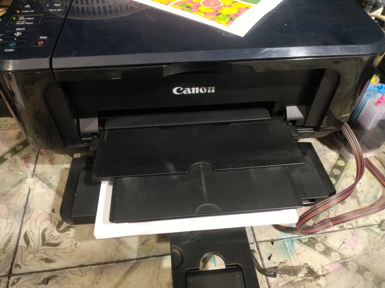 Lắp hệ thống dẫn mực ngoài máy in canon

