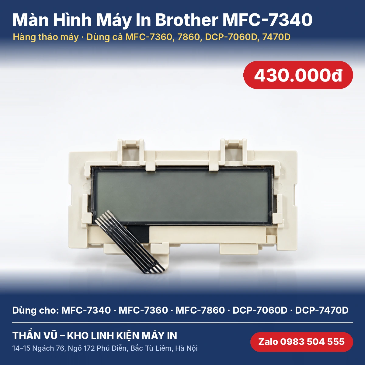 Màn Hình Máy In Brother MFC-7340 MFC-7360 DCP-7060D Tháo Máy