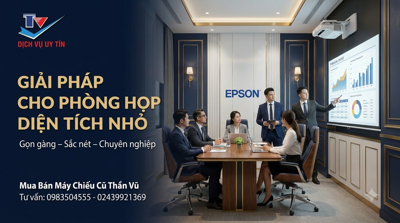 Khả năng trình chiếu khoảng cách gần giúp Epson EB-535W hoạt động hiệu quả trong những căn phòng có diện tích hạn chế.
