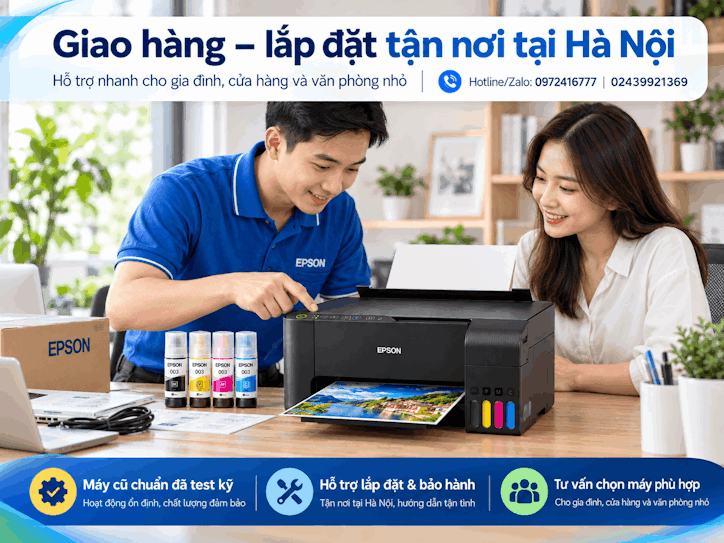 Bán Máy In Phun Màu Epson L3150 Cũ Chuẩn, Lắp Tận Nơi