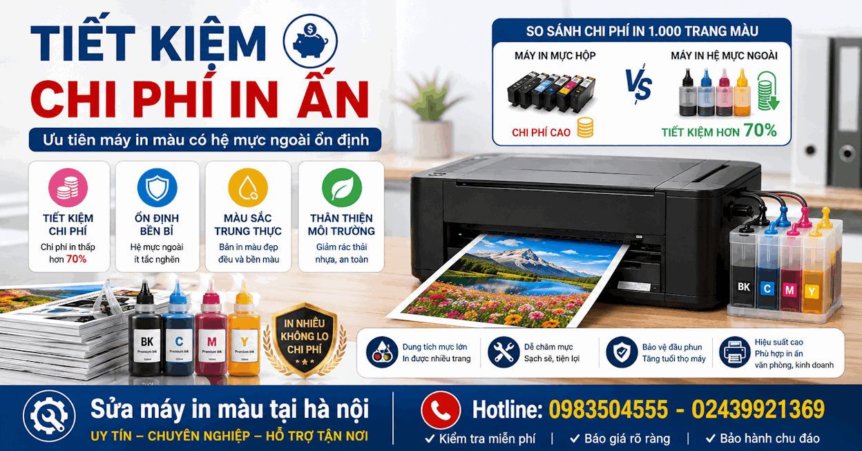 3 hệ mực Dye – Pigment – Sublimation, kèm ví dụ ứng dụng: in ảnh, decal chống nước và in chuyển nhiệt.