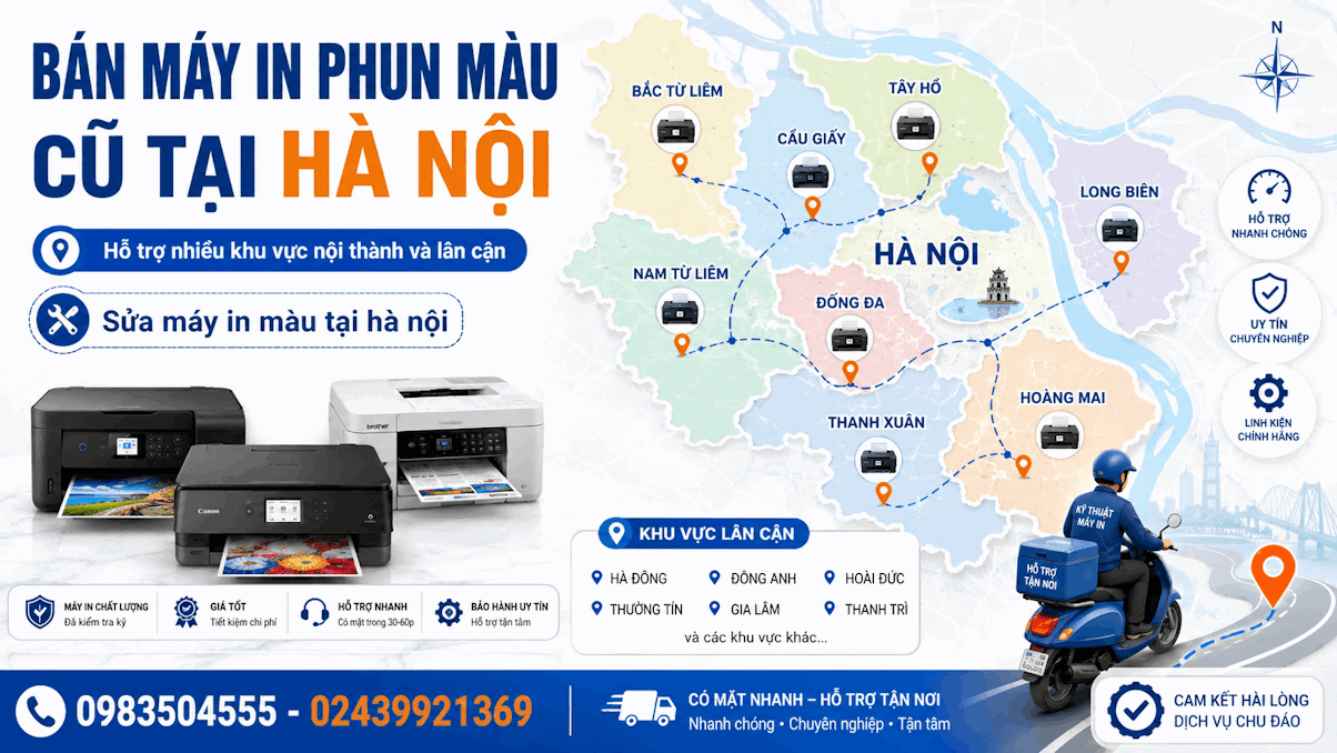kỹ thuật viên giao máy – lắp đặt – in test – hướng dẫn sử dụng tận nơi tại Hà Nội