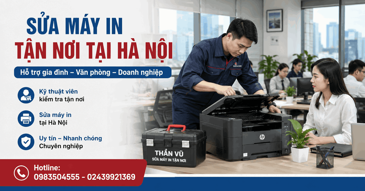 máy in đang bị kẹt giấy, giấy nhăn hoặc gập, kỹ thuật viên kiểm tra đường dẫn giấy, quả đào cuốn giấy và cụm sấy
