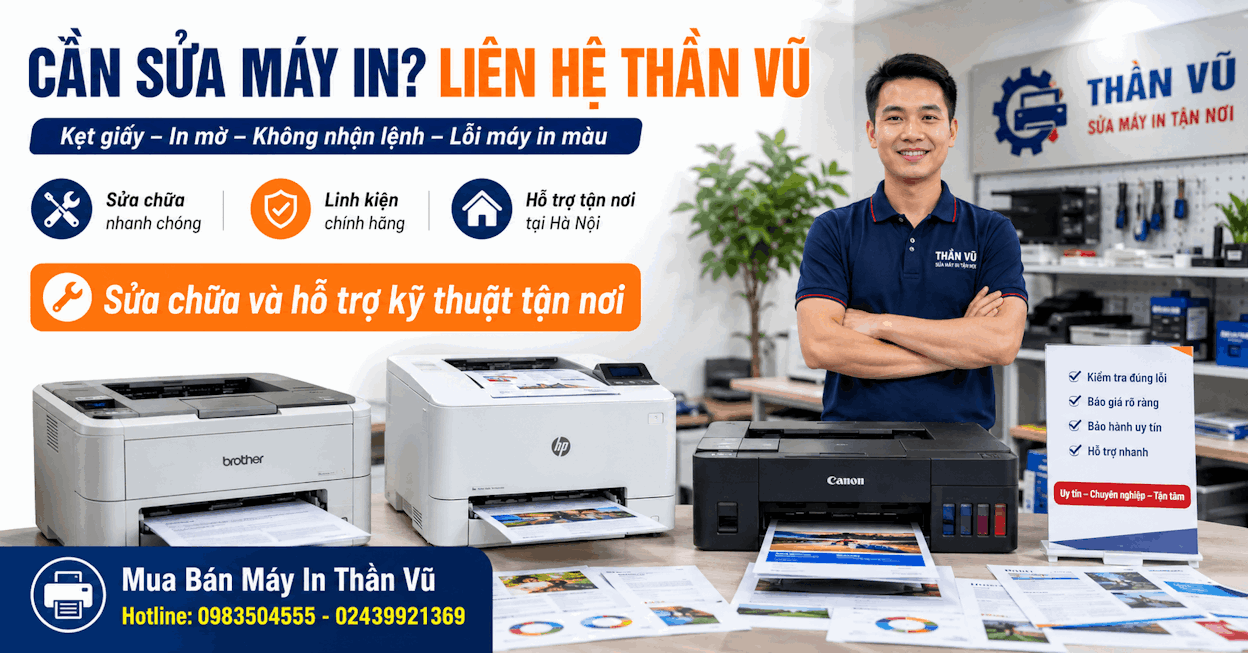 sửa máy in tại văn phòng, có máy in laser đen trắng, laser màu và máy in phun màu để bao quát dịch vụ.